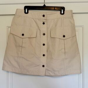 Linen cargo skirt